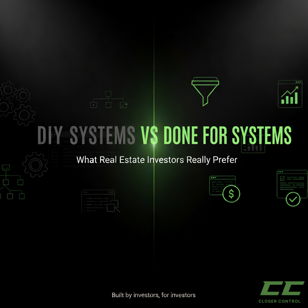 DIY Systems vs Done For You Systems: What Real Estate Investors Really Prefer