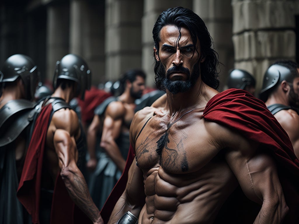 AI) Animated movie scene, 300 : This is Sparta!!, #300 #Sparta #Leo