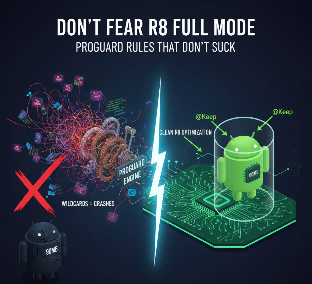 Don’t Fear R8 Full Mode: A Guide to ProGuard Rules That Don’t Suck