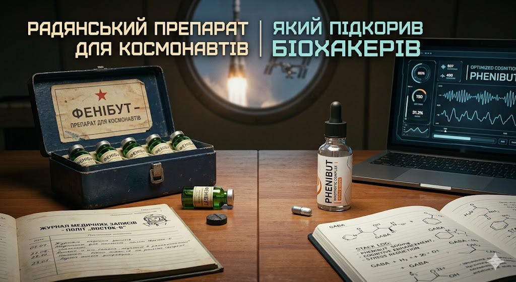 Фенібут: радянський препарат для космонавтів, який підкорив біохакерів