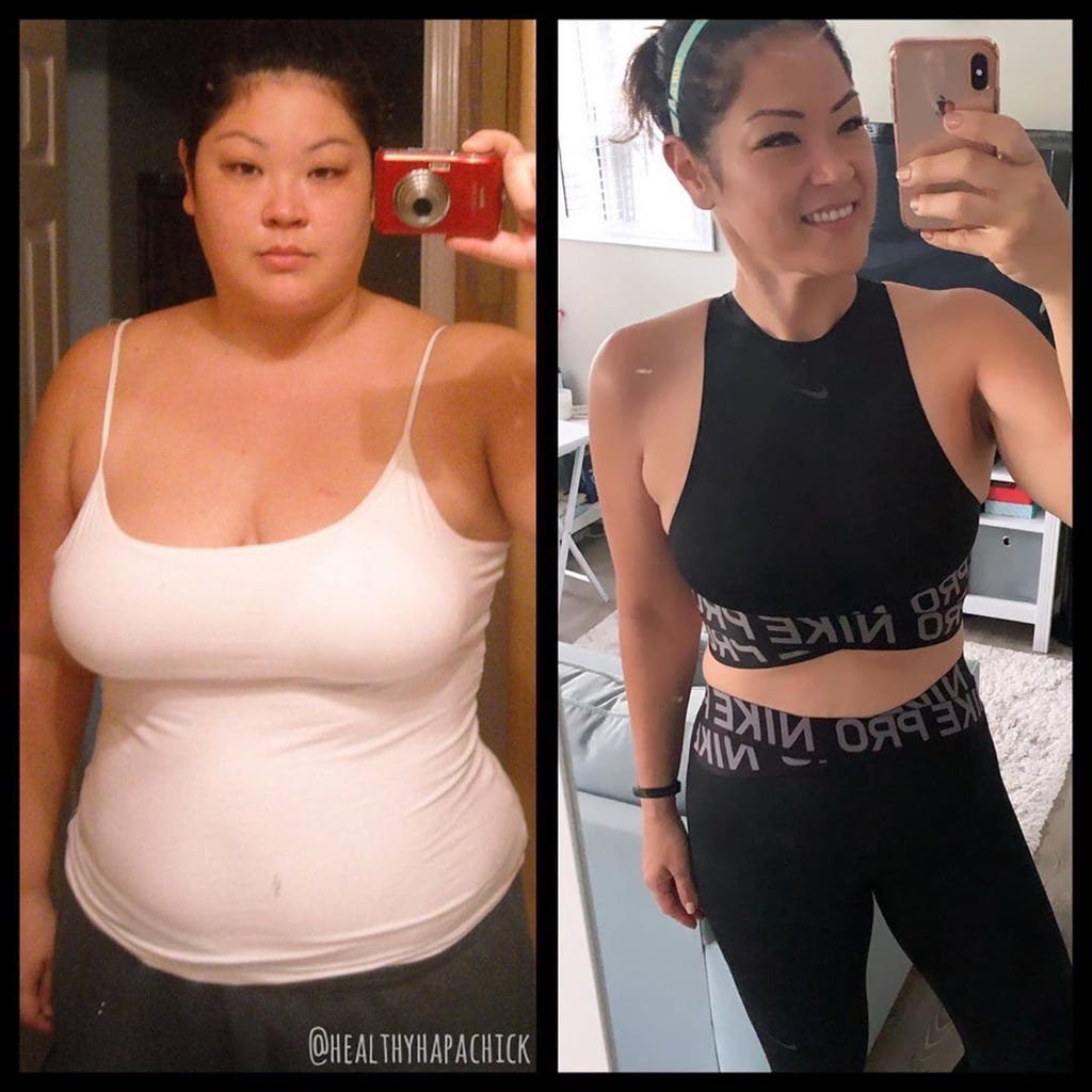 weightloss before and after 
