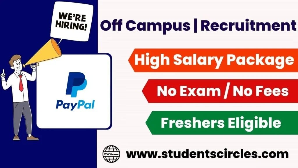 Paypal Internship 2023 Fresher Direct Link by V G Selvam