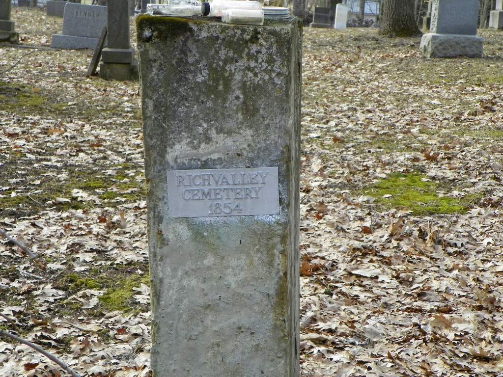 Richvalley Cemetery, near the ground where the French family entered Wabash County memory.