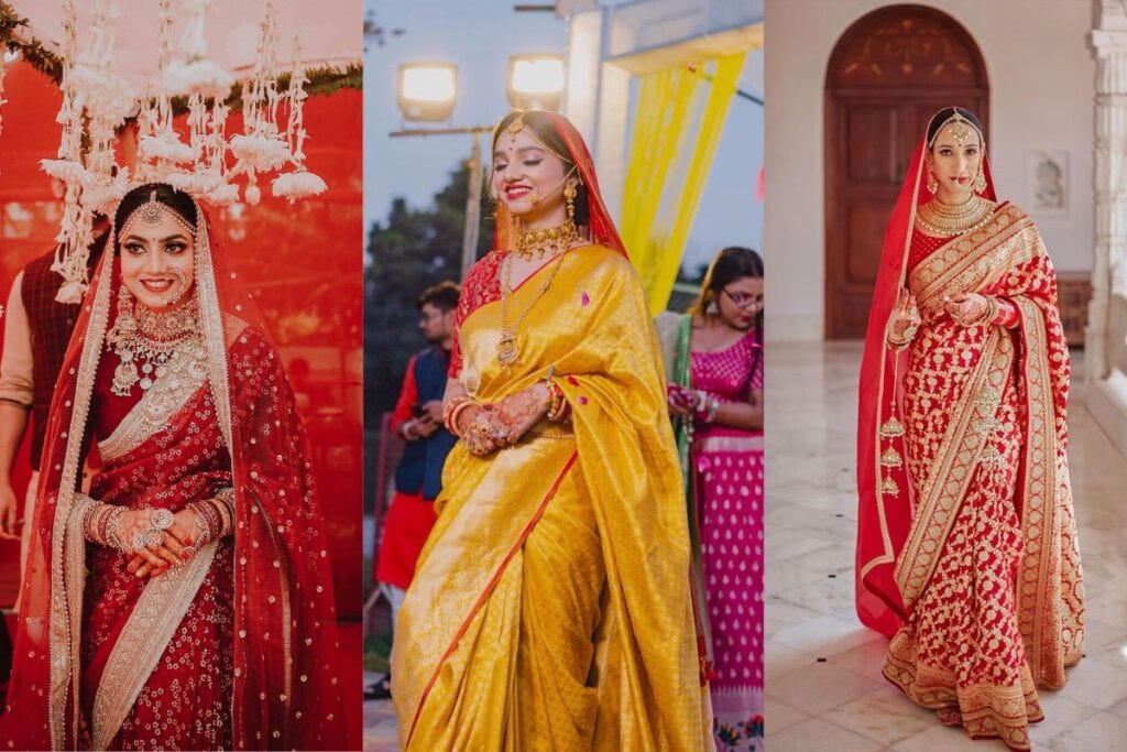 How to Wear Bridal Saree Perfectly: A Comprehensive Guide to Indian Bridal  Attire | by Vesimi fashion | Medium