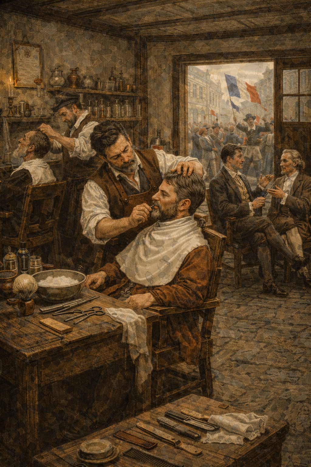 Século XVIII — A Barbearia na Era das Revoluções e das Mudanças Sociais