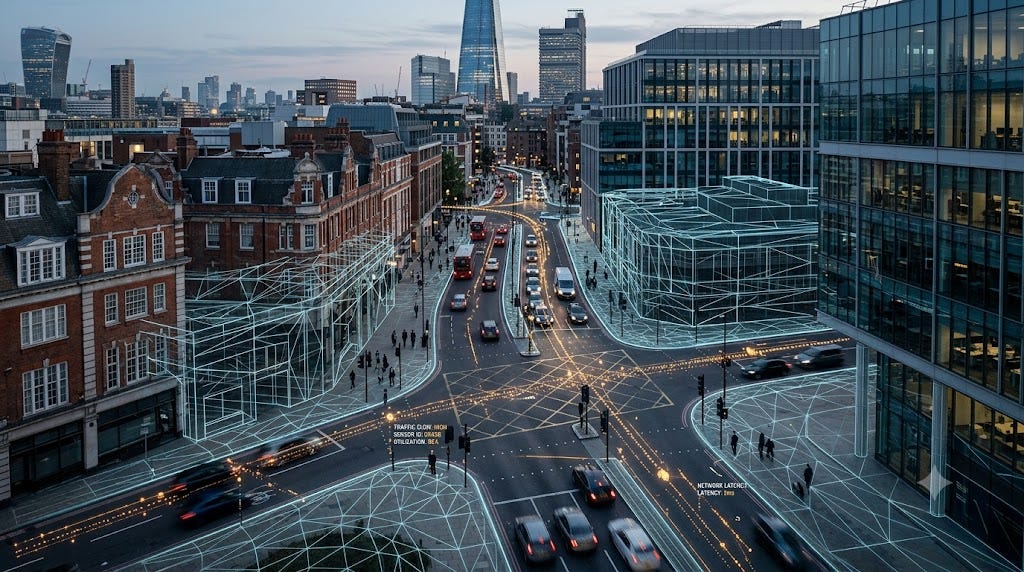 Conceptual visualization of 3D road mapping and digital twin infrastructure technology