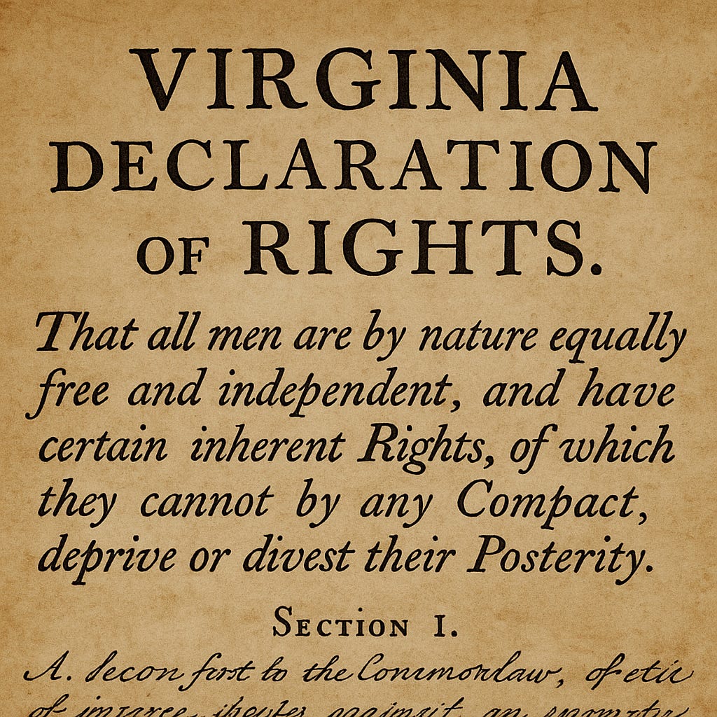 Before the Bill of Rights: Virginia’s Early Blueprint for Liberty | by ...