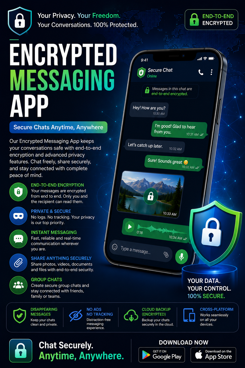 Encrypted Messaging App | Secure Chats Anytime, Anywhere
