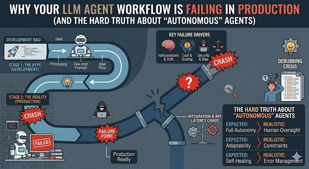 Why Your LLM Agent Workflow is Failing in Production (And the Hard Truth About “Autonomous” Agents)