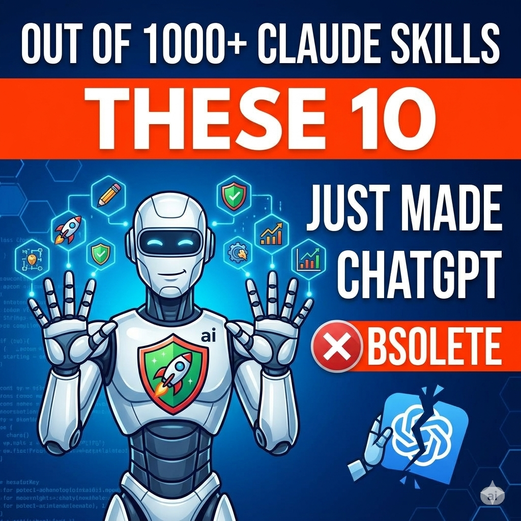 Out Of 1000+ Claude Skills, These 10 Just Made ChatGPT Obsolete