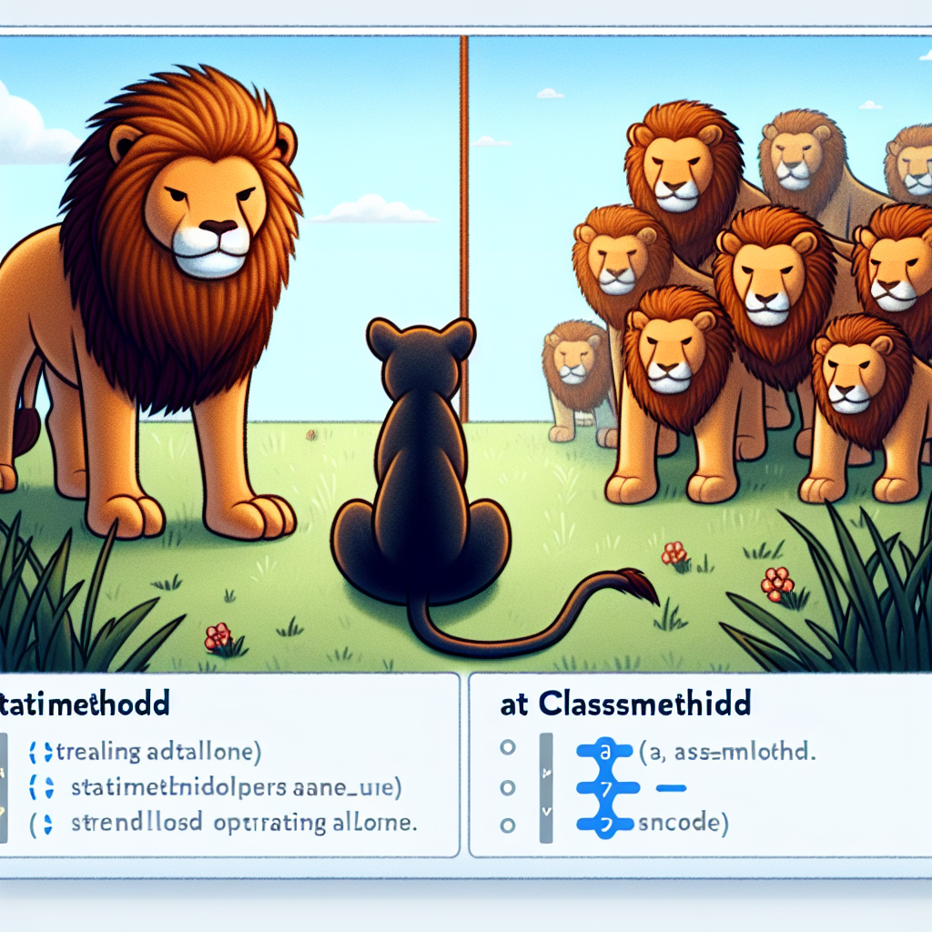 Knowing the Difference in Python Between @staticmethod and @classmethod ... image.