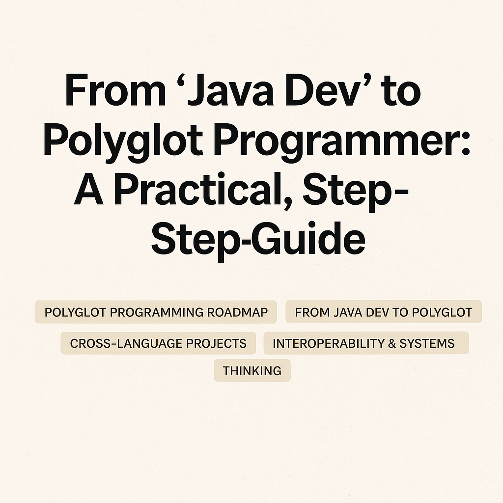 From Java Dev to Polyglot Powerhouse: A 90-Day Roadmap to Mastering ...