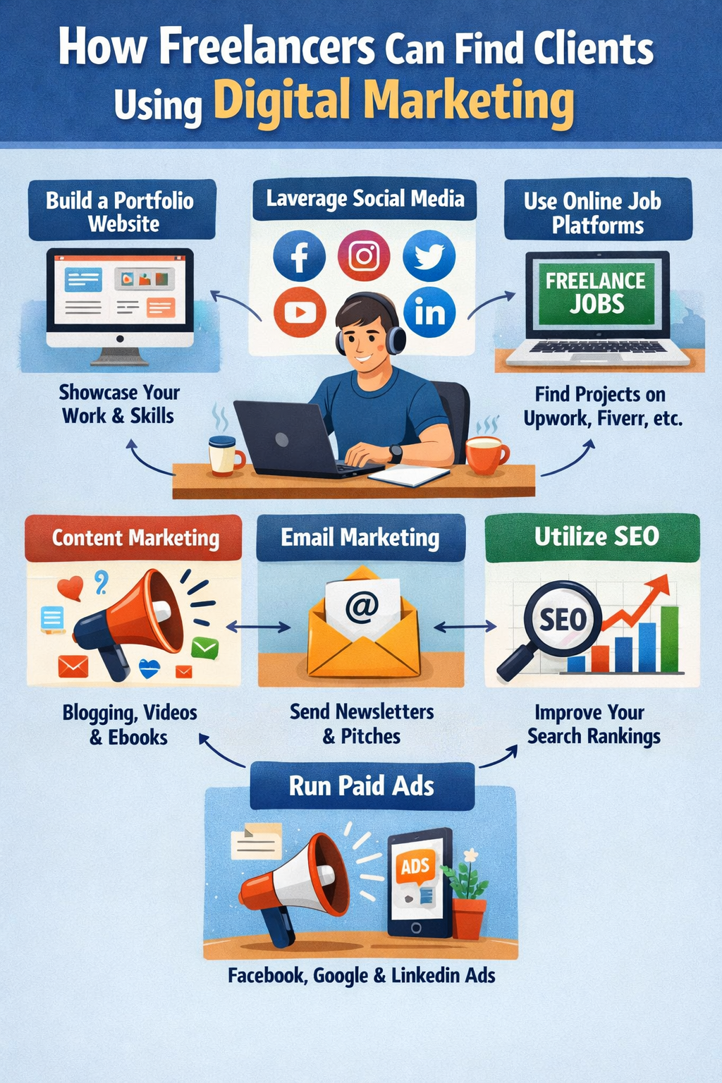 How Freelancers Can Find Clients Using Digital Marketing