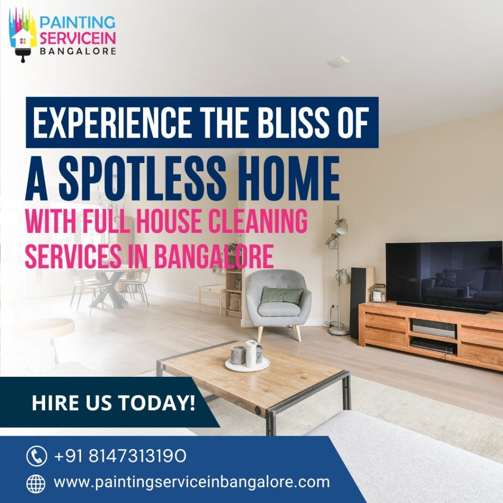 Find Professional House Deep Cleaning Service Bangalore by Painting