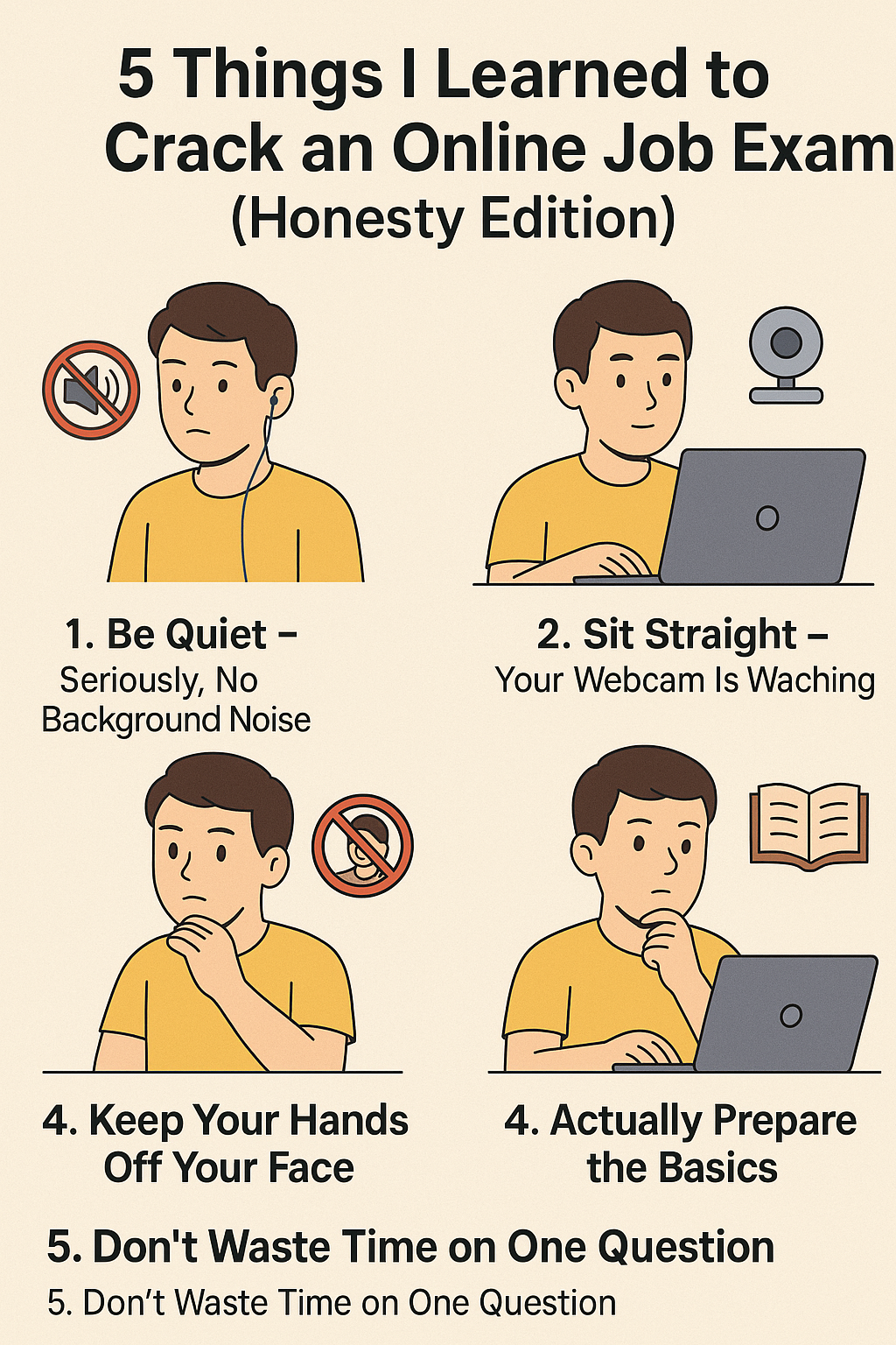 5 Things I Learned to Crack an Online Job Exam (Honesty Edition)