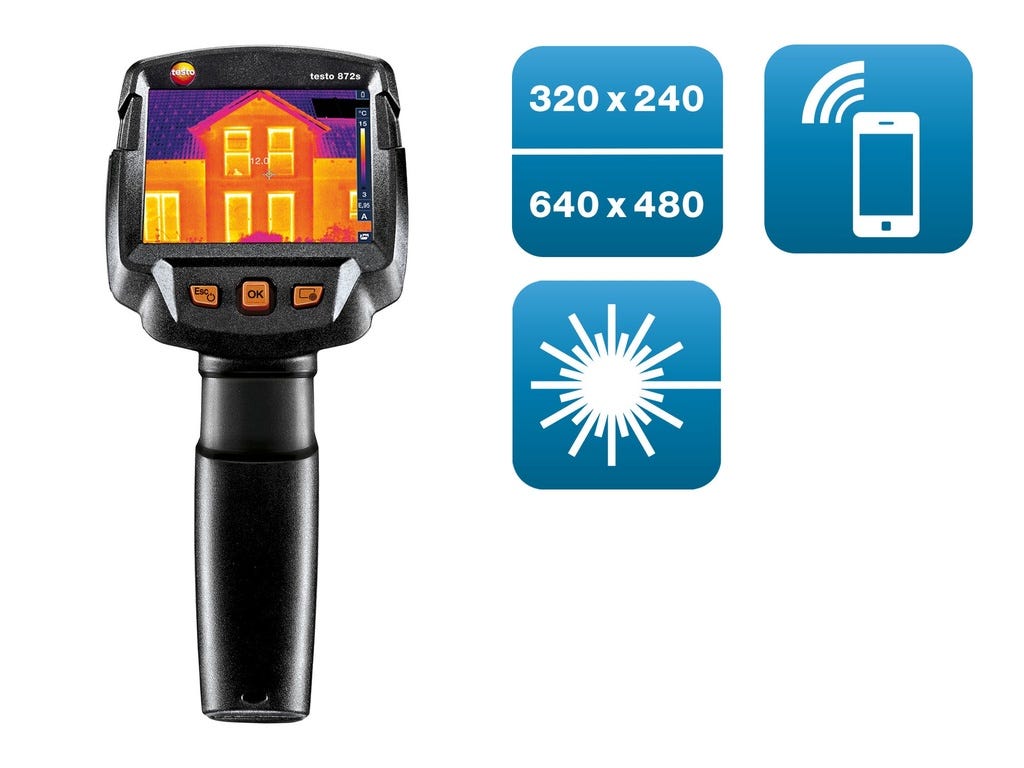 Testo 872: A Handheld Thermal Imaging Camera for Professional Inspections