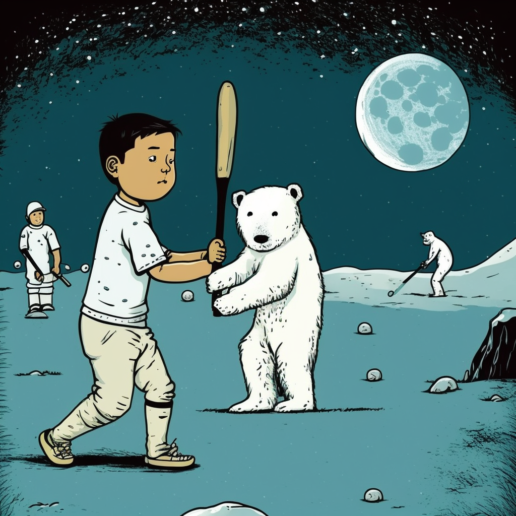 Stories by machines — “Amit and the Polar Bears: Cricket on the Moon