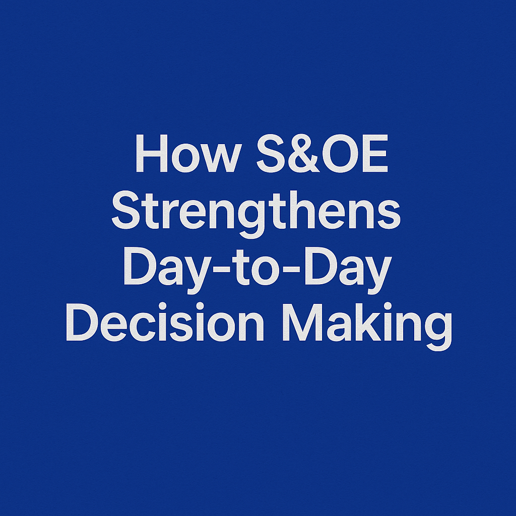 How S&OE Strengthens Day-to-Day in Decision Making