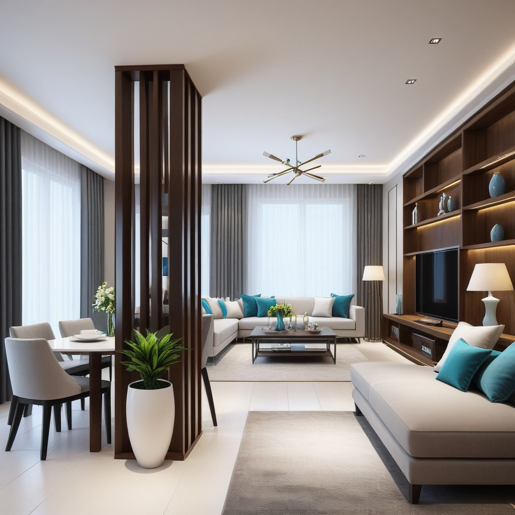 8 Modern Design Ideas for Living and Dining Room Separation by