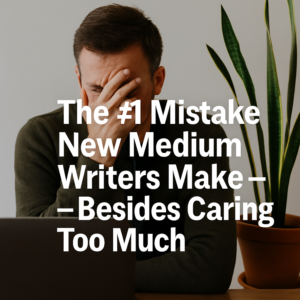 The 1 Mistake New Medium Writers Make — Besides Caring Too Much by