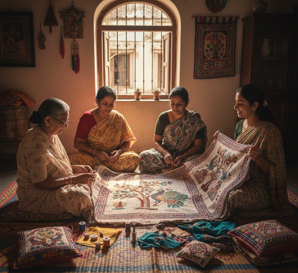 The Stories Hidden in the Ancient Indian Craft of Kantha Quilts
