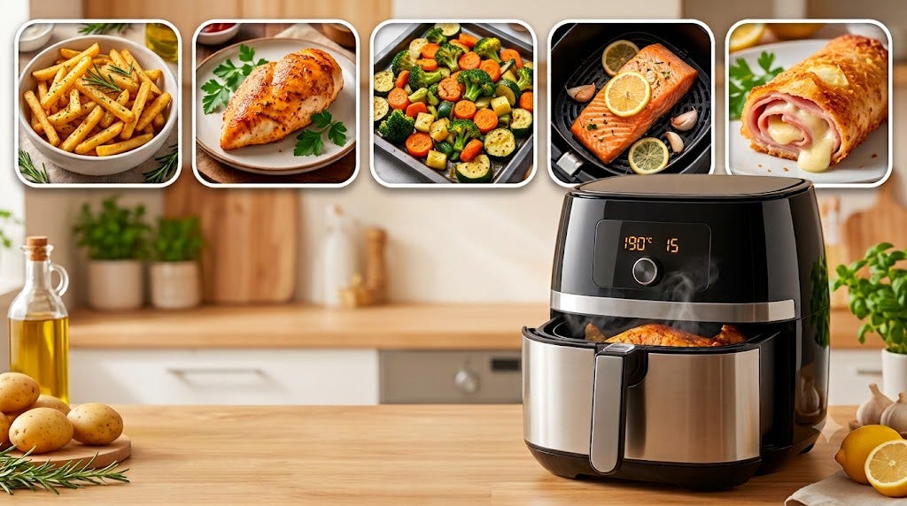 5 Recetas Fáciles para Preparar en Air Fryer en Menos de 20 Minutos