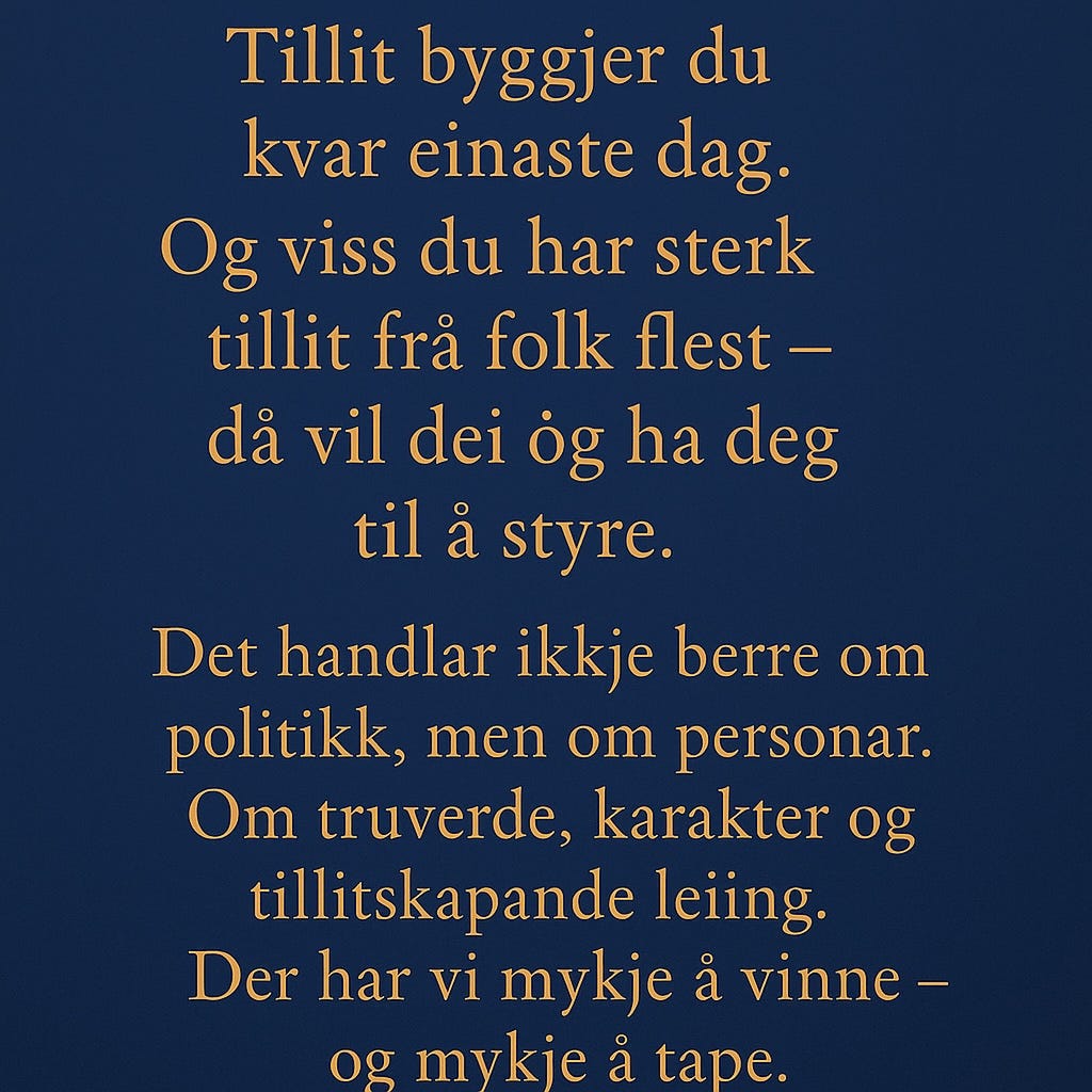 Blikk mot valet i 2029 — og vegen dit
