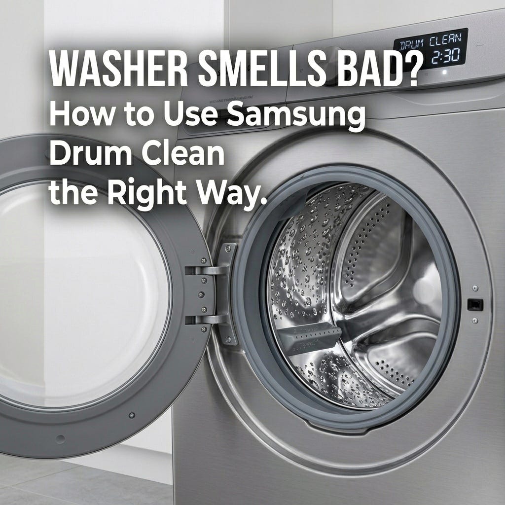 Samsung Washer Smells Like a Damp Basement? The 90-Minute Drum Clean Fix
