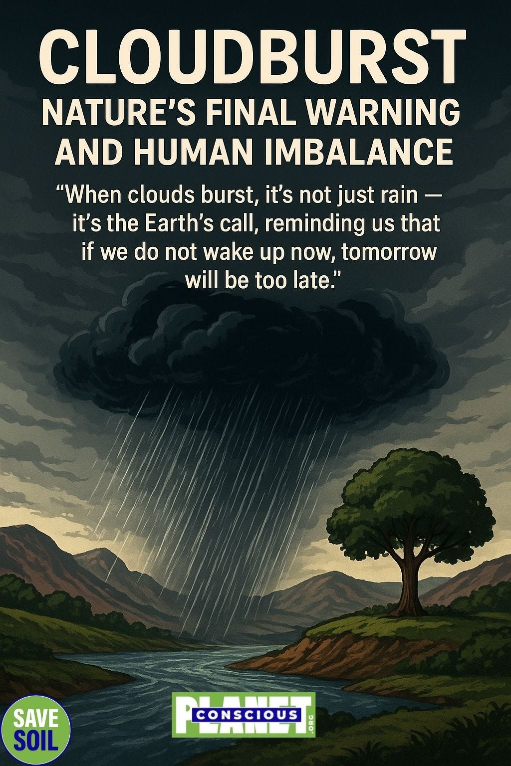 🌧 Cloudburst: Nature’s Final Warning and Human Imbalance