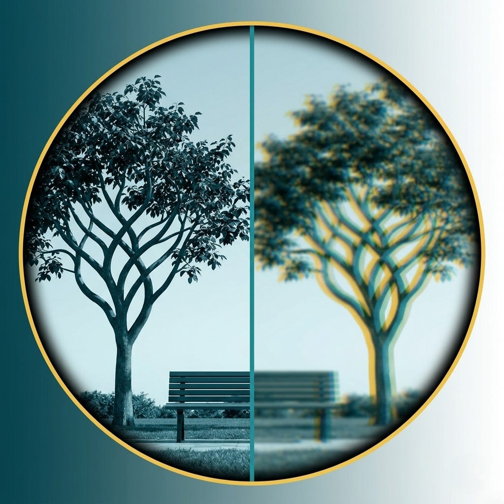 Infigo Eyecare Hospital compares clear vision and doubled vision, showing how strabismus affects…