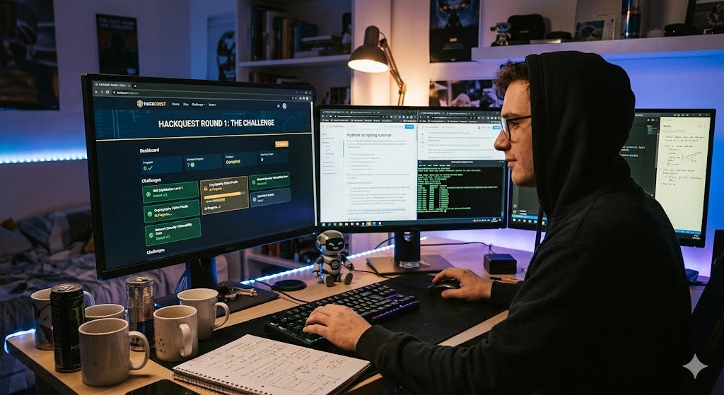 My HackQuest Round 1 Experience: Learning Through Real Cybersecurity Challenges.