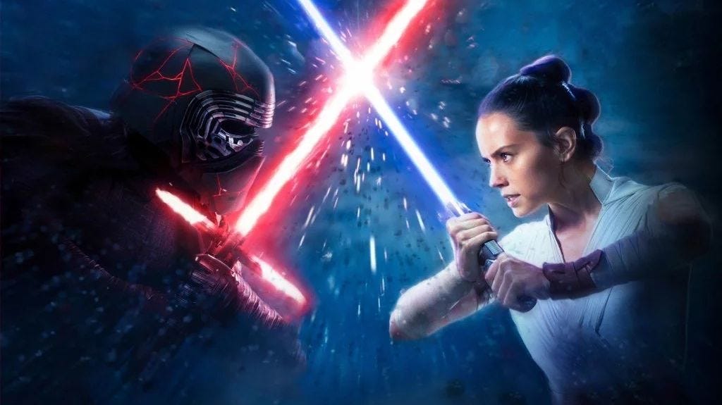 Star Wars Rise of Skywalker Sabre Laser de Kylo Ren Luke Skywalker