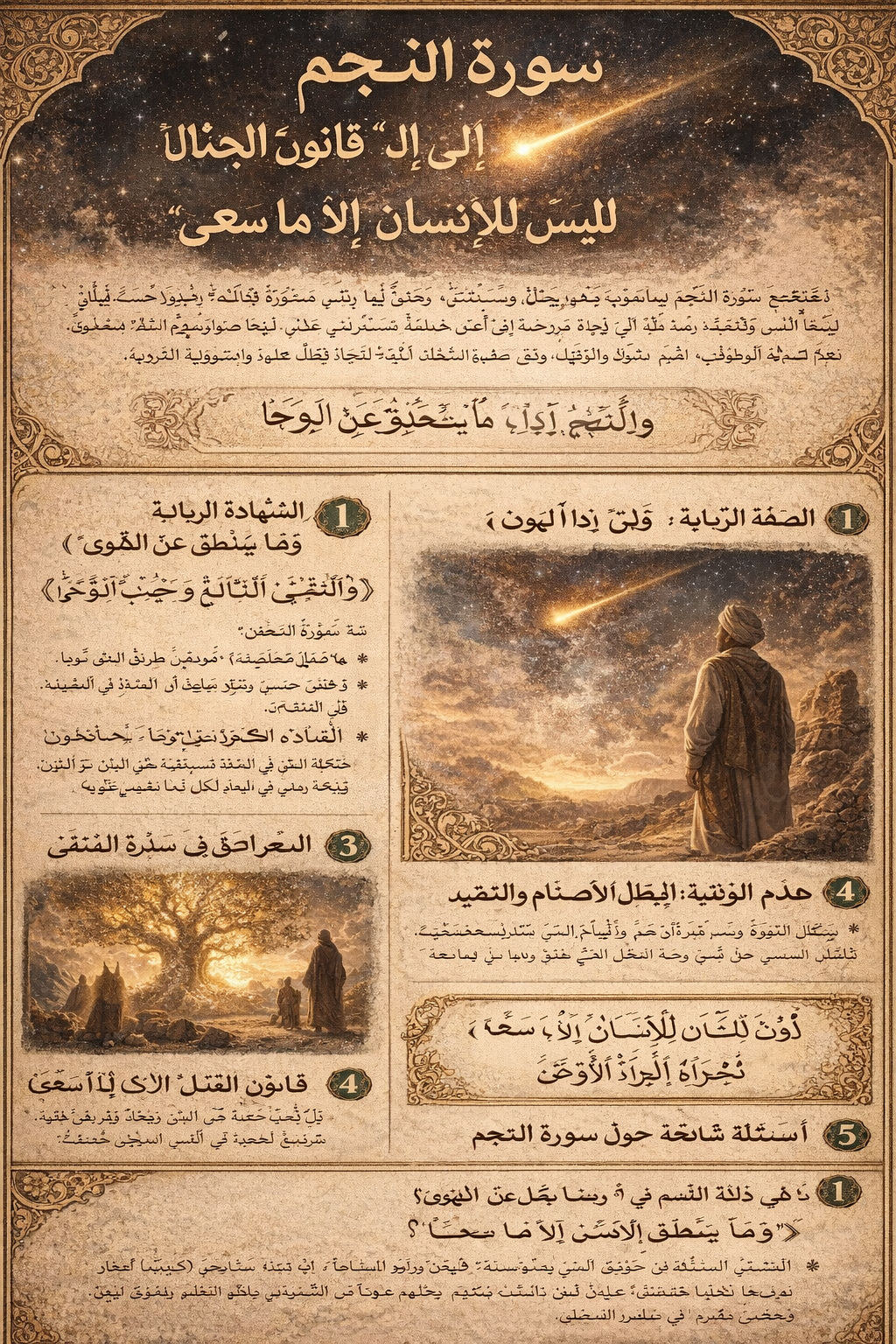 سورة النجم: من سدرة المنتهى إلى قانون ‘ليس للإنسان إلا ما سعى’