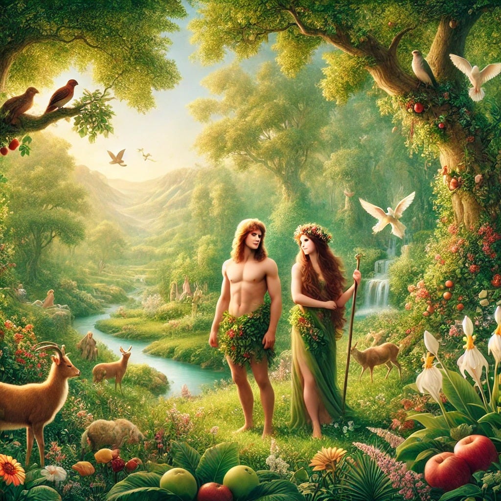 Adam & Eve: Generated by the author