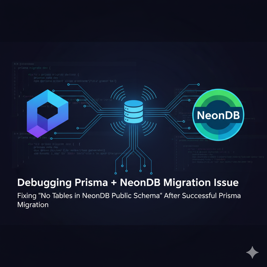 ⚡ Fixing “No Tables in NeonDB Public Schema” After Successful Prisma ...