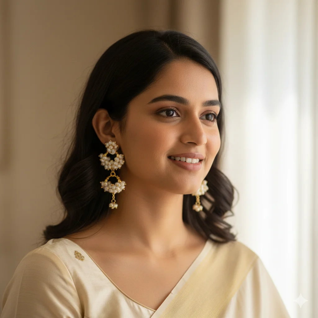 Buy Premium Pearl Choker Set with Earrings Online
