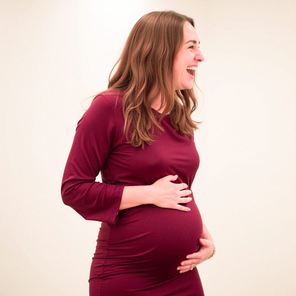 One Day. A Silicone Belly. Seven Months Pregnant.