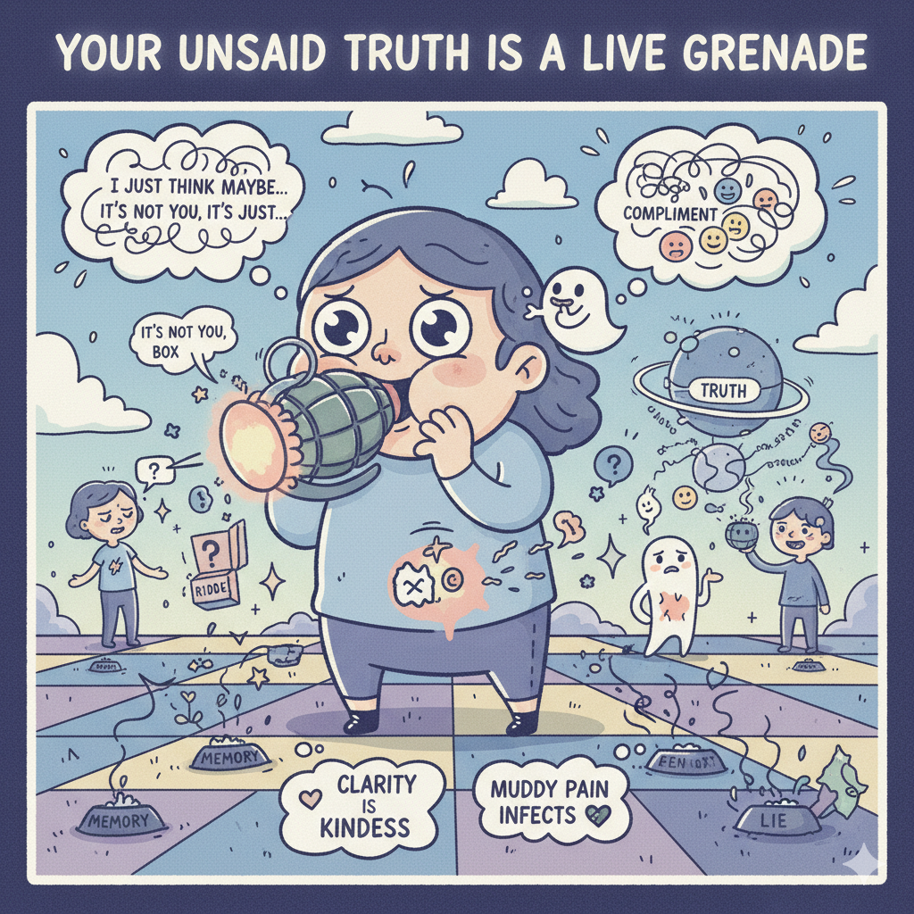 Image showcasing Your Unsaid Truth is a Live Grenade ☣️ | by Sébastien 🐿️ | Pyjama ...