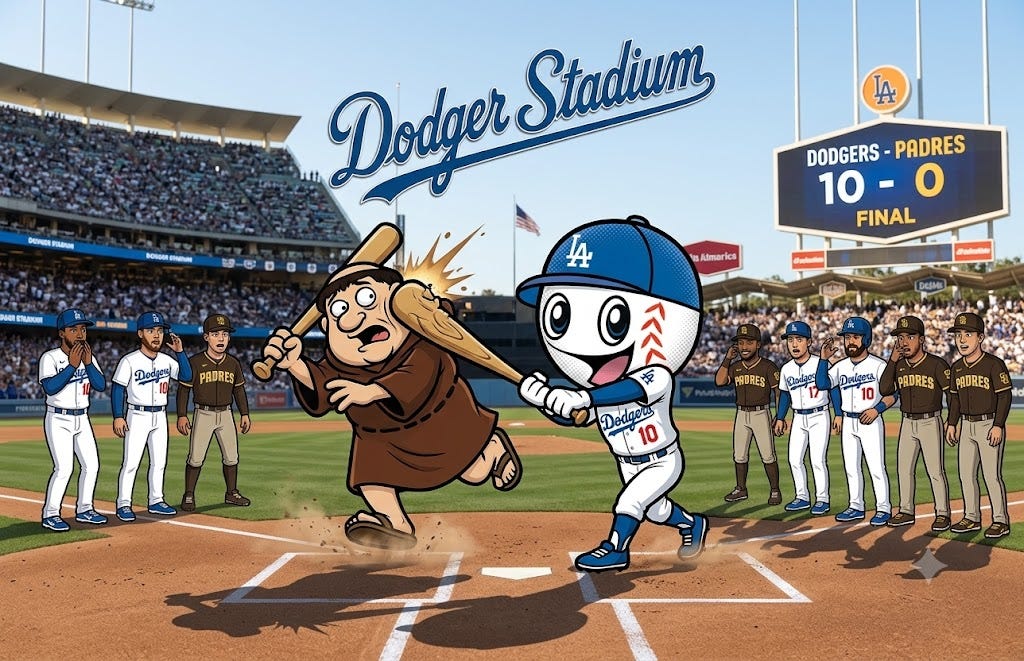 Dodger Town Beat Down of Padre Brown