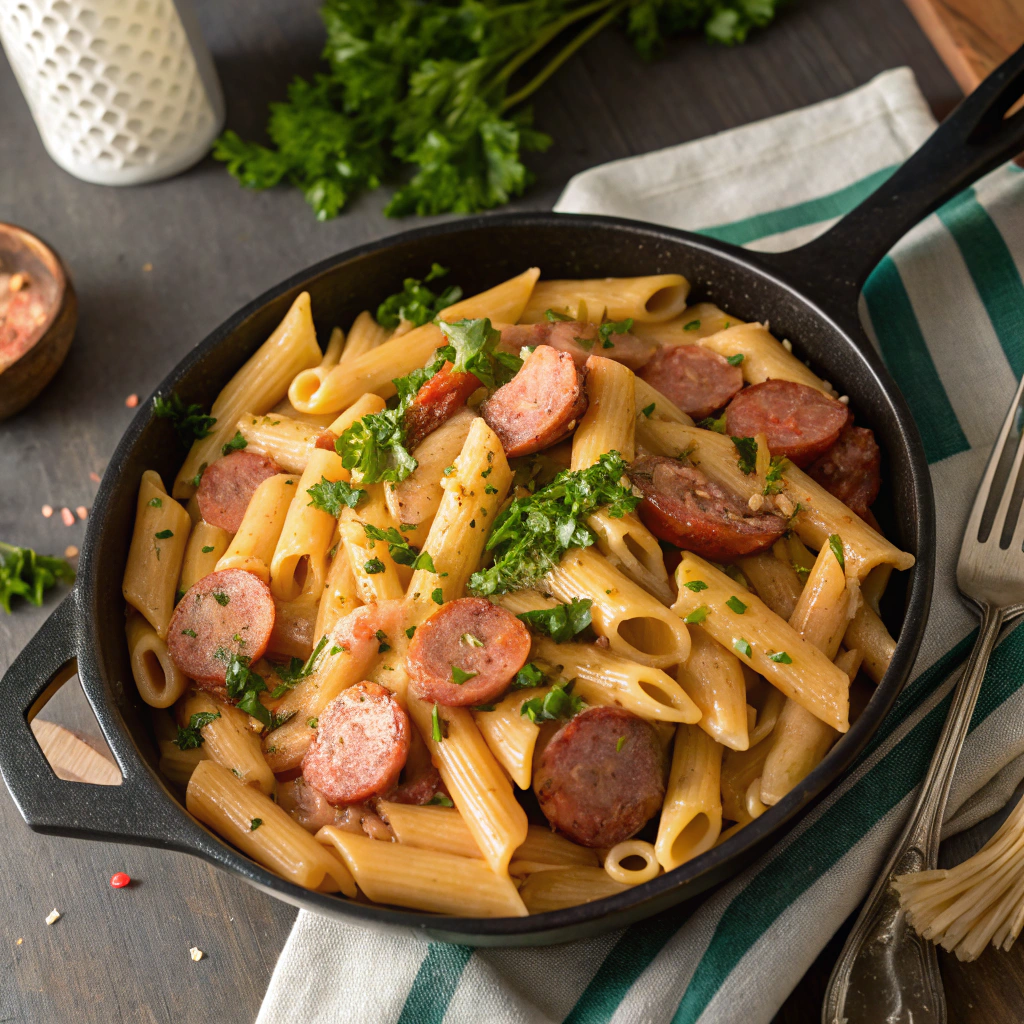 Cajun Smoked Sausage Pasta How to Make (Step-by-Step Recipe)