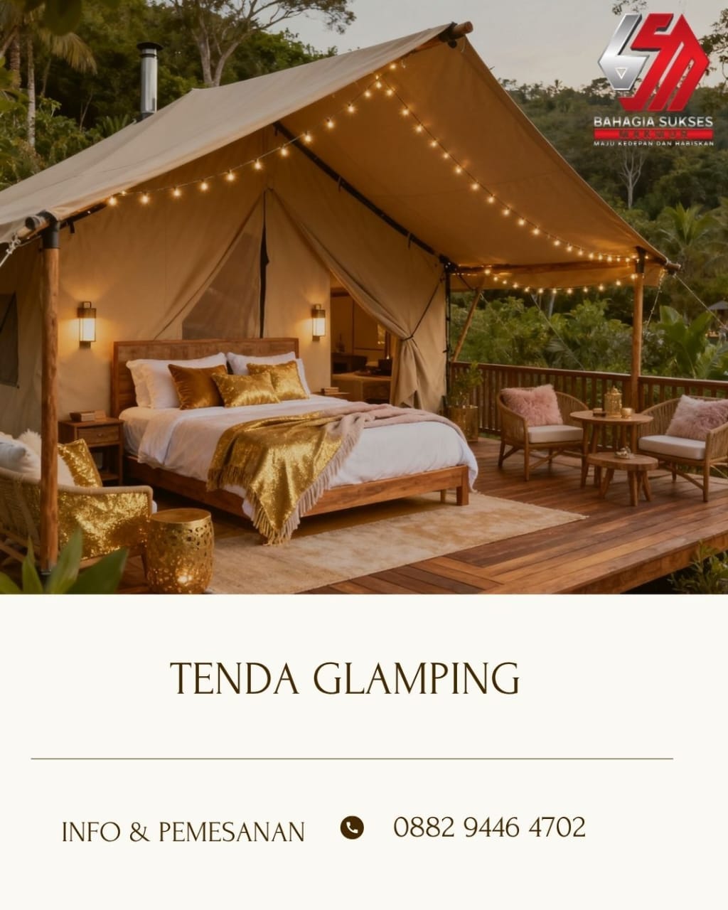 Pembuatan Tenda glamping Cibodas tangerang 0882 9446 4702