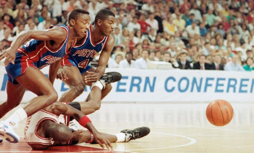 1987: Micheal Jordan goes for 56 points & 8 steals vs Barkley