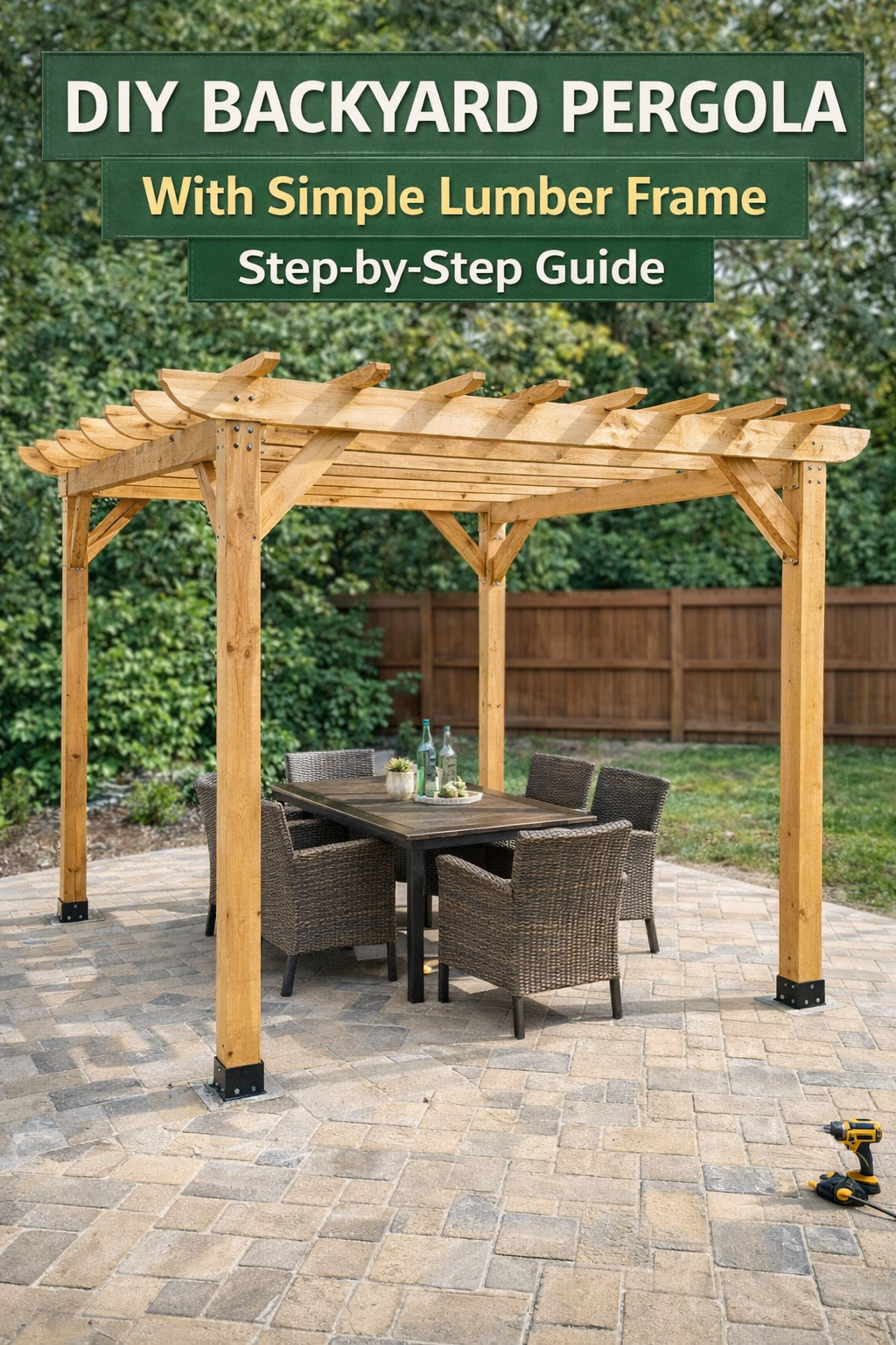 Build a Backyard Pergola for Under $300 (Simple DIY Lumber Frame)