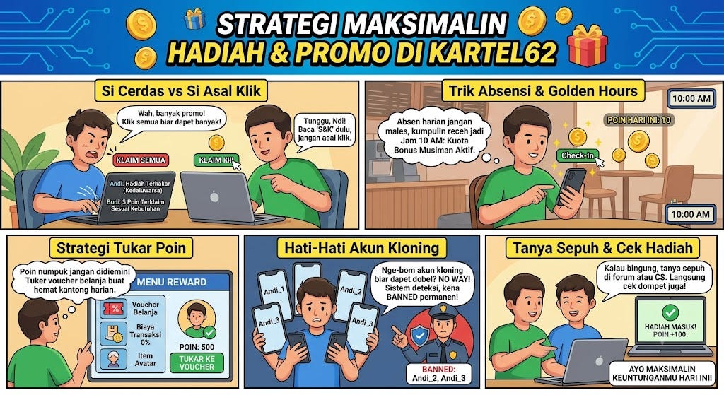 Biar Nggak Rugi! Trik Cerdas Maksimalin Bonus dan Promosi di Kartel62