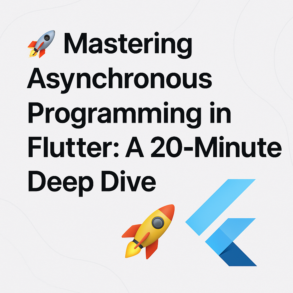 🚀 Mastering Asynchronous Programming in Flutter: A 20-Minute Deep Dive ...