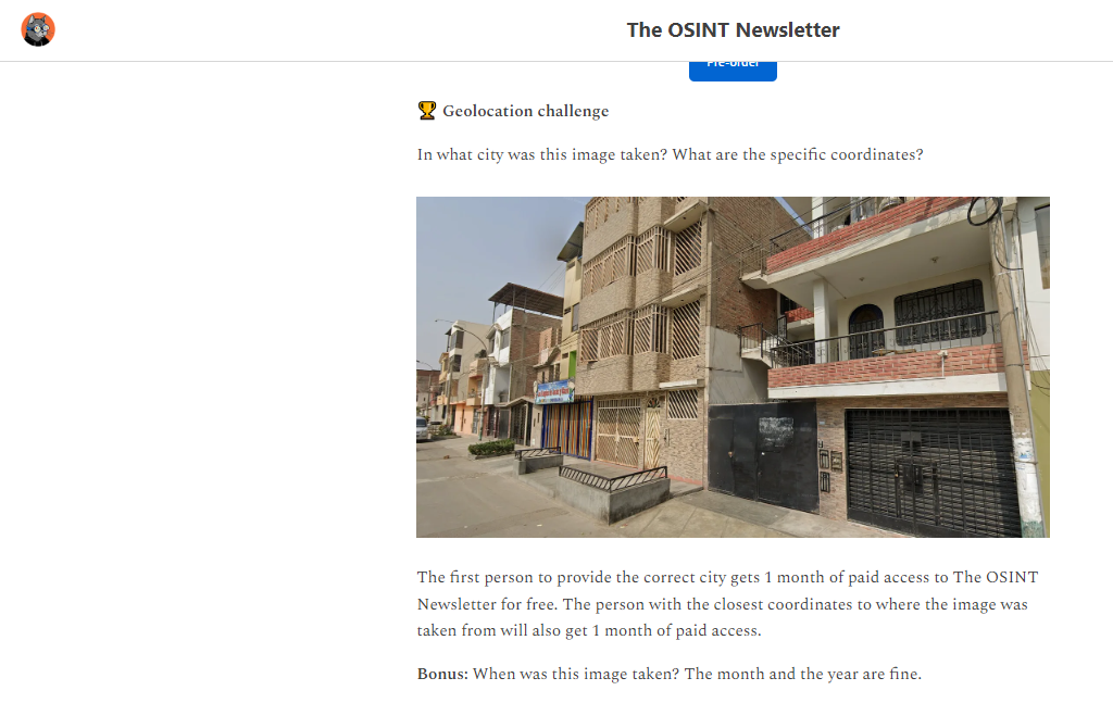 Geolocation Challenge 031 The OSINT Newsletter by B BOB Medium