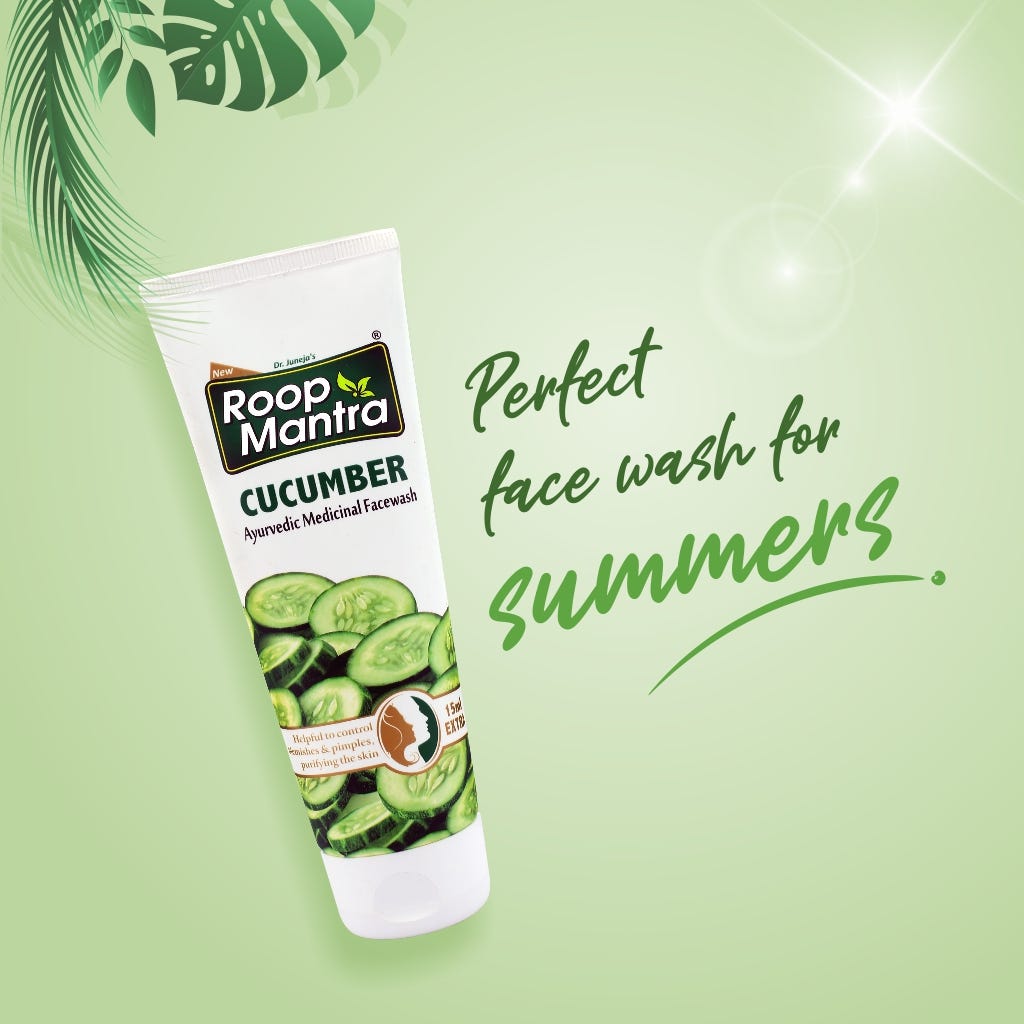 Ayurvedic Cucumber Face Wash For Summer Divsa store Medium