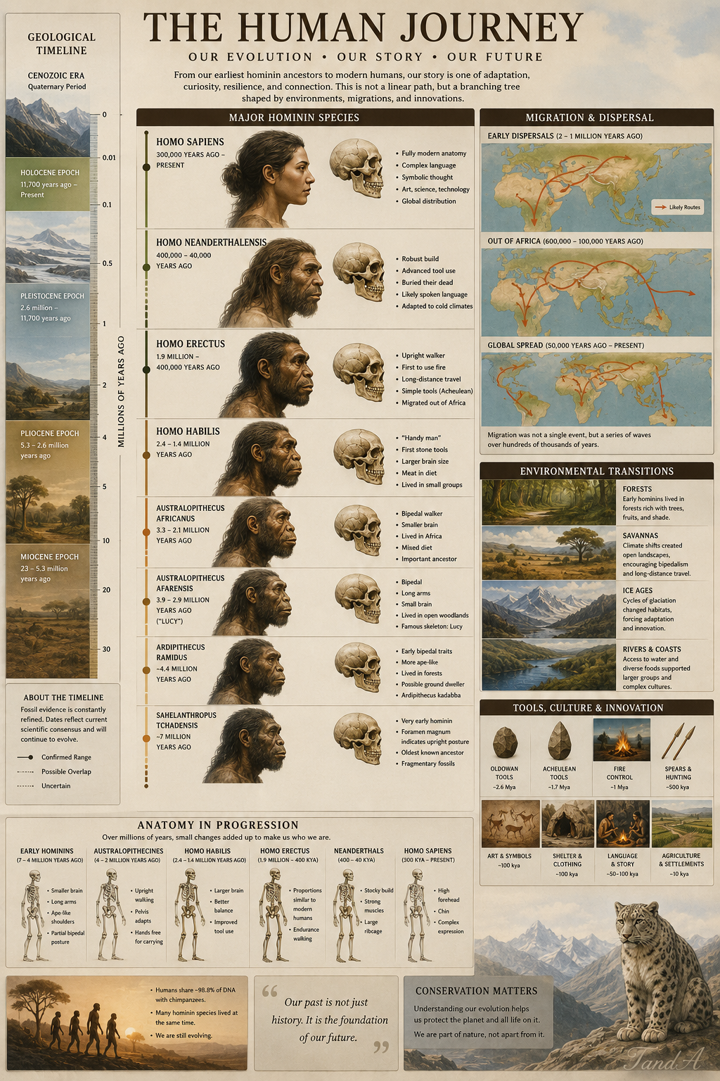 The strongest educational visuals feel closer to museum exhibits than entertainment posters.