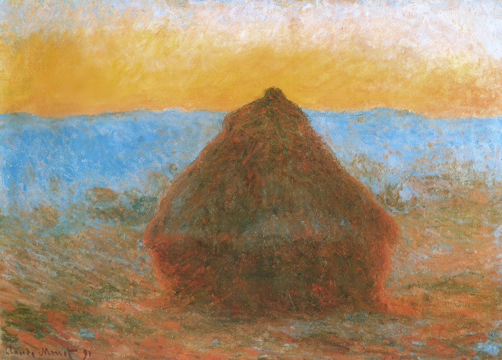 A selection of Claude Monet’s Haystacks series