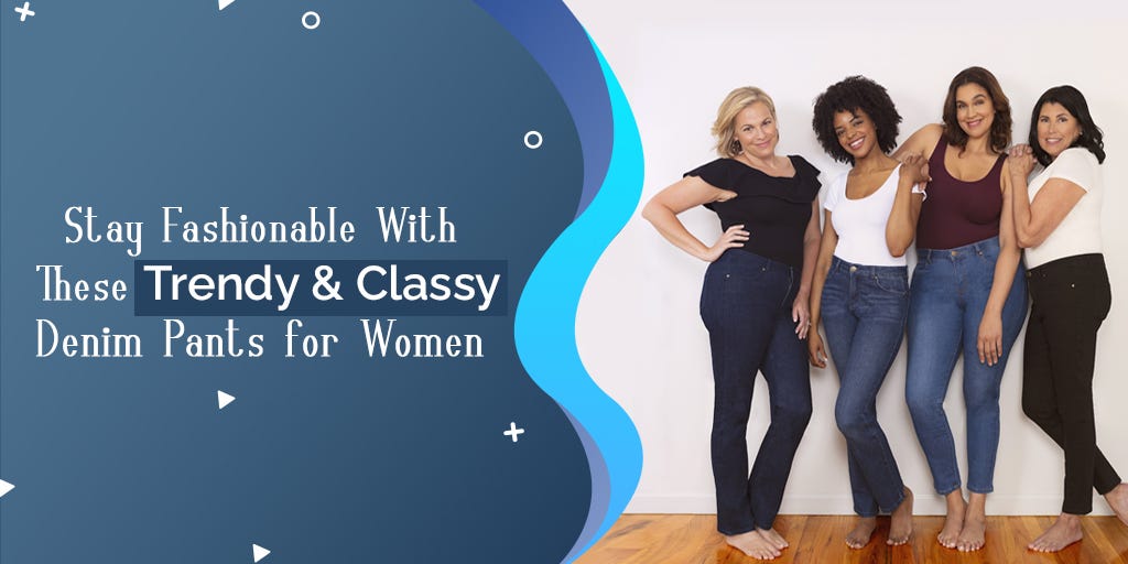 WOMEN FASHION STYLE DENIM PANTS